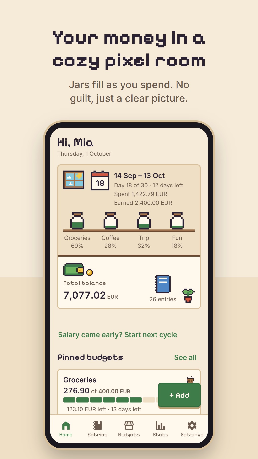 Home: the pixel room with budget jars